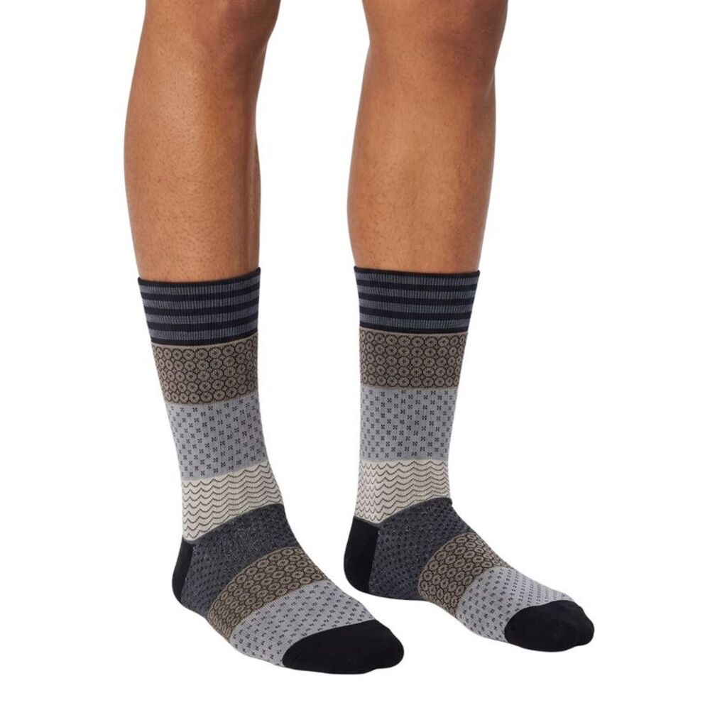 Missoni Grey Mens Mix Pattern Crew Socks-S